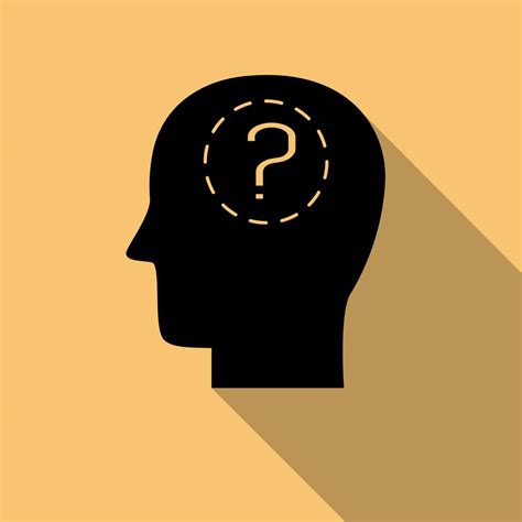 Human Head And Question Mark With Long Shadow 625618 Vector Art At Vecteezy