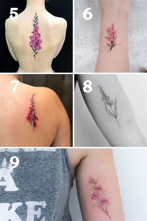 August Birth Flower Tattoos {Poppies + Gladiolus} - Tattoo Glee