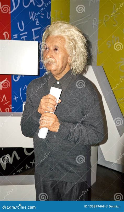 Wax Figure Of Albert Einstein Famous Physicist Editorial Stock Photo