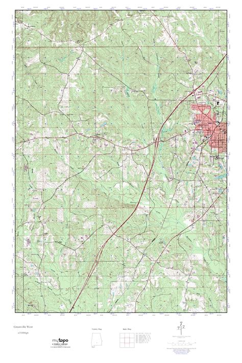 Mytopo Greenville West Alabama Usgs Quad Topo Map