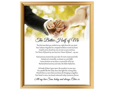 T For Wedding Anniversary Poem For Him Her For Wife For