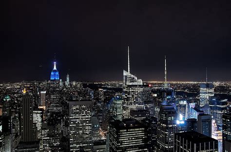 New York City During Night Time Hd Wallpaper Wallpaper Flare