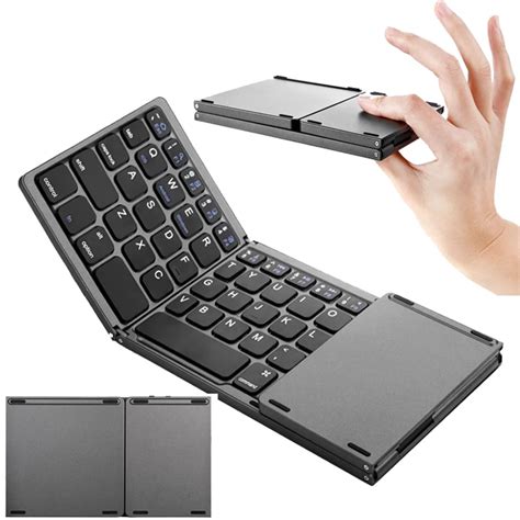 New Travel Mini Folding Keyboard Bluetooth Foldable Wireless Keypad