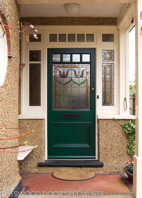 Edwardian Front Entrance With Decorative Frame And Side Window Front