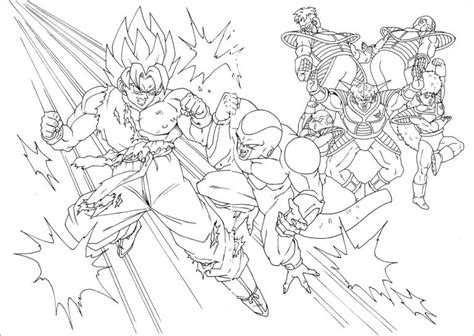 Songohan And Freezer Dragon Ball Z Kids Coloring Pages Coloringbay