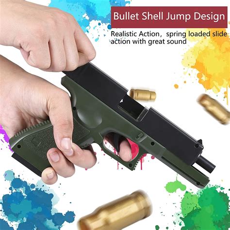 Toy Gun Cool Fake Pistol Rubber Bullet Guns That Look Real Realistic Nerf Gan Pistol Ejecting