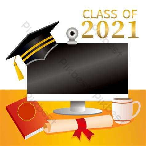 2021 Graduation Border School Supplies Illustration Png Images Ai