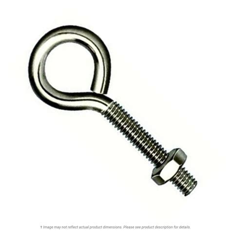 5 16 18 X 8 Stainless Steel Wire Turned Eye Bolt With Nut 10 Per