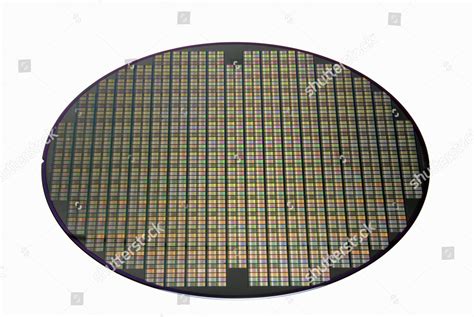 Silicon Wafer Electronic Component Semiconductor Plate Editorial Stock