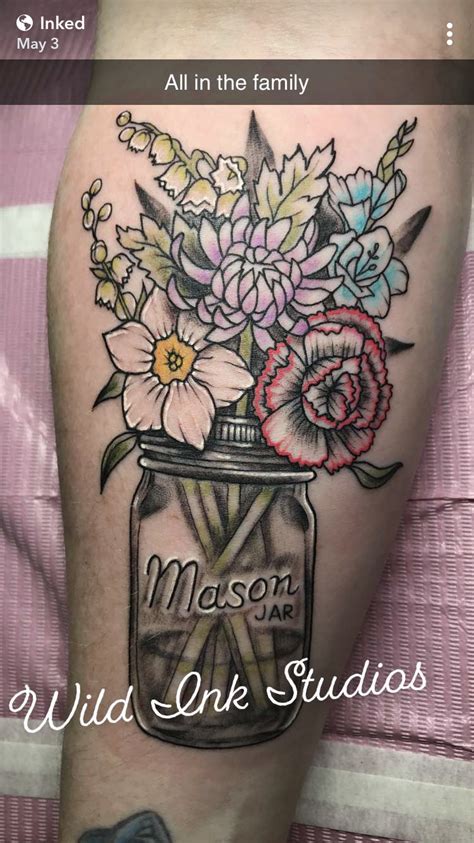 mason jar tattoo mason jar tattoo tattoos flower tattoo
