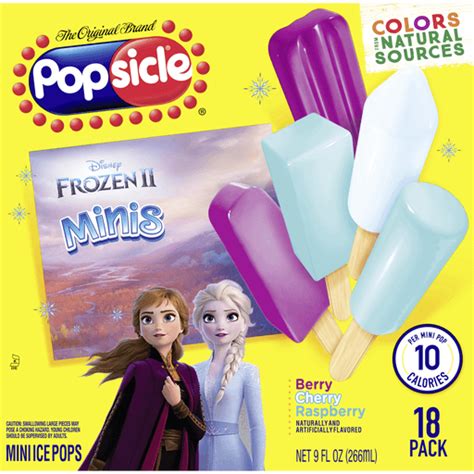 Popsicle Ice Pops Disney Frozen Minis 18 Ct Tonys