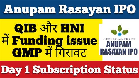 The investors can place the bid for ipo shares with any of the exchange (i.e. Anupam Rasayan IPO DAY 1 Subscription Status 🔥 Anupam ...