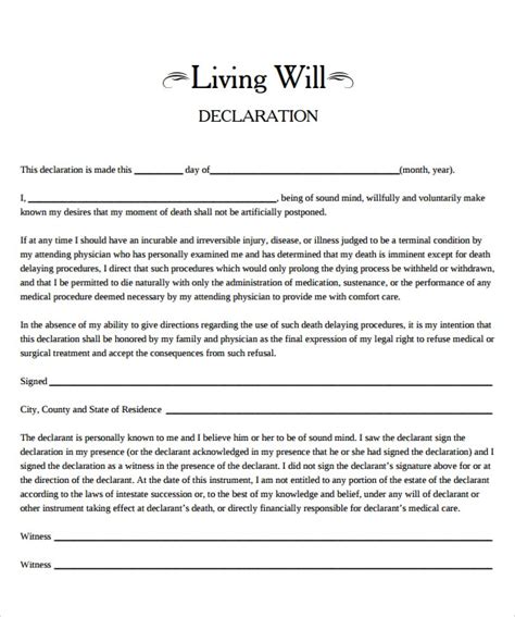 Our goal is to be an. FREE 7+ Sample Living Will in PDF | MS Word