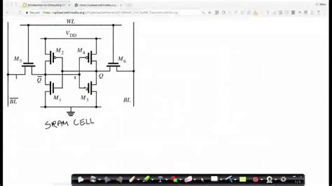 7 Sram 1 Bit Memory Cell Using Transistors Cs101 Introduction To