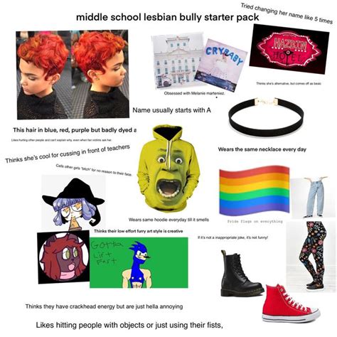 Middle School Lesbian Bully Starter Pack Rstarterpacks Starter Packs Know Your Meme