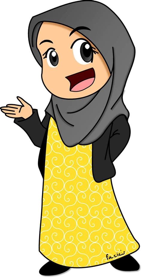 Cute Muslim Kids Cartoon 736x1437 Wallpaper