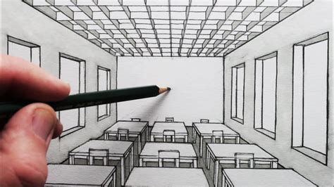 How To Draw A Room Using 1 Point Perspective Pin By Design On ин