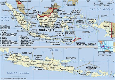 Cities, places, streets and buildings on the sattellite photo map. Indonesia | Facts, People, and Points of Interest | Britannica