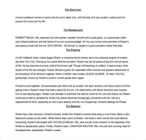 7 Screenplay Outline Templates Doc Excel Pdf Free