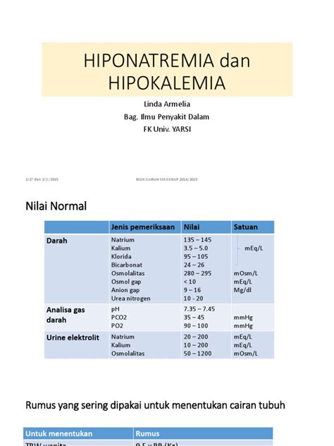 Hiponatremia Dan Hipokalemia Pdf Pdf