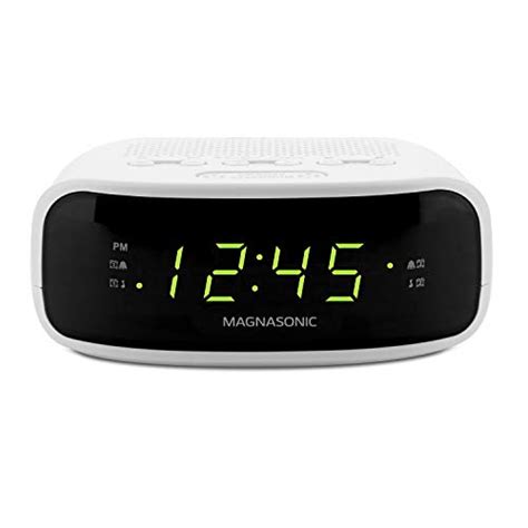 Magnasonic Digital Amfm Clock Radio With Battery Backup Dual Alarm Sleep And Snooze Functions
