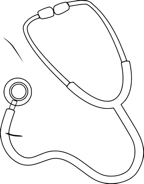 Doctor Stethoscope Coloring Page Sketch Coloring Page