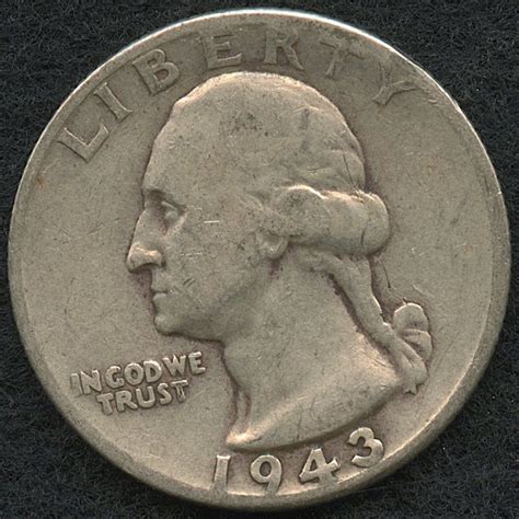 1943 Washington Quarter Dollar Silver Coin Pristine Auction