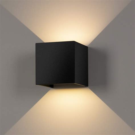 Ledmo Black 12w Led Wall Light With Adjustable Beam Angle Design