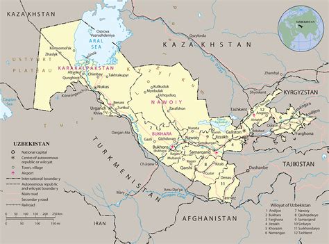 Large Regions Map Of Uzbekistan Uzbekistan Asia Mapsland Maps Images
