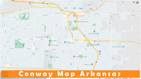 Conway Arkansas Map United States
