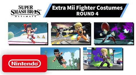 Update New Mii Fighter Costumes Version 60 Update Detailed For Super Smash Bros Ultimate
