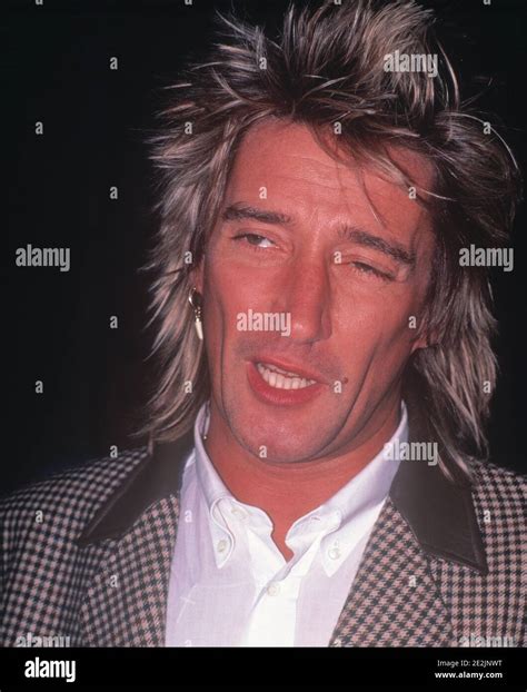Celebrity Portrait Of Rod Stewart 1980s Stock Photo Alamy