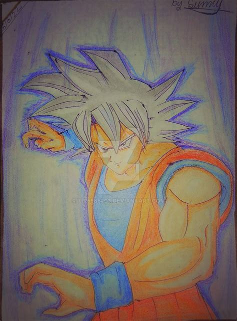 Goku Ultra Instinct Ssj Pose By 7725985403 On Deviantart