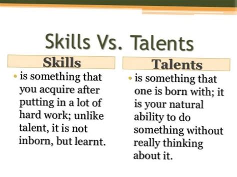 Difference Between Talent And Skill Differbetween