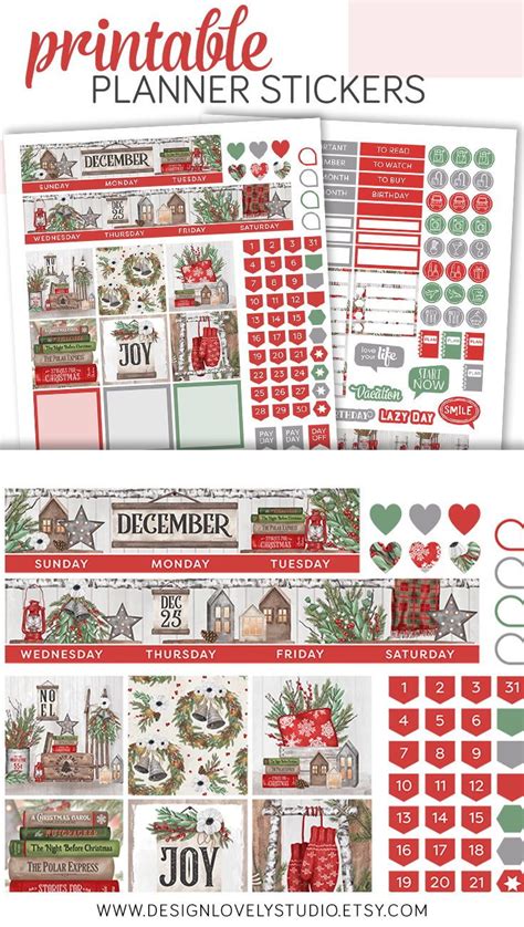 Celebrate Christmas With This Adorable Printable Planner Stickers Kit