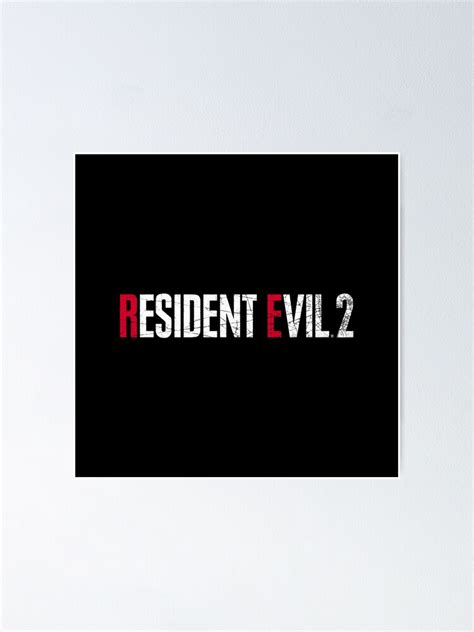 Resident Evil 2 Remake Logo Poster By Mammothtank Redbubble