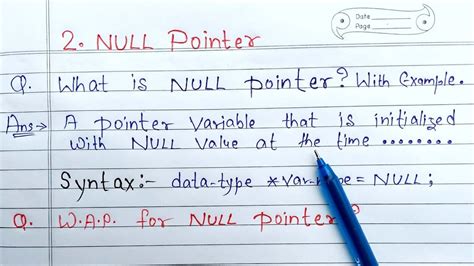 Null Pointer In C With Example What Is Null Pointer Learn Coding