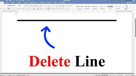 How To Delete A Line In Word Youtube