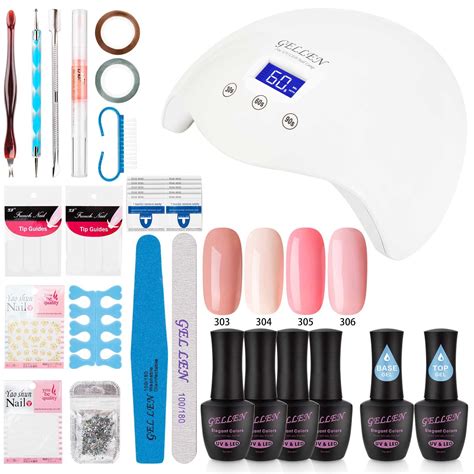 All of these come up with the essentials you need to manicure. Gelish Complete Starter Kit Gel LED Lamp Tools Gellen Nail ...
