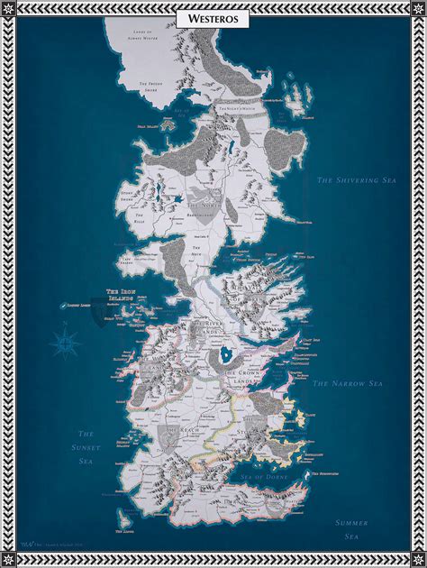 No Spoilers Westeros Map Oc Cyowari Gameofthrones