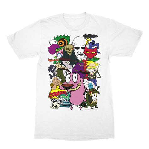 Courage The Cowardly Dog The Gangs All Here Group Shot Adult T Shirt