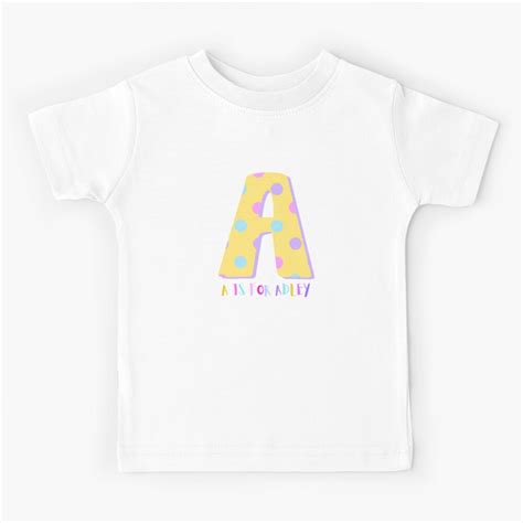 A For Adley A Monogram A Is For Adley Merch Store Kids T Shirt