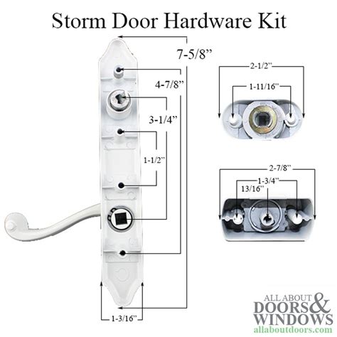 Larson Surface Mount Storm Door Hardware Kit White