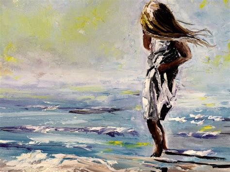 Girl By The Sea Paintings By Inna Montano