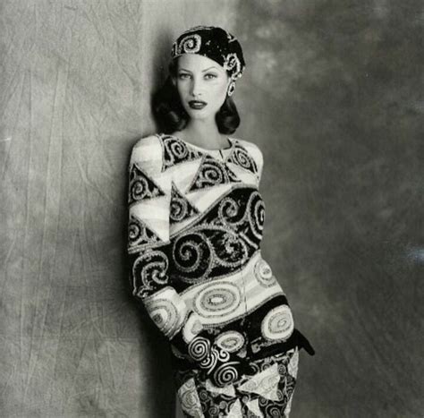 Christy Turlington Wearing Valentino Haute Couture Fall Winter 1992