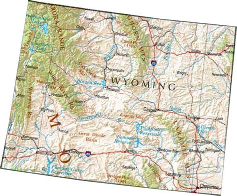 Map Of Wyoming Wy State Map