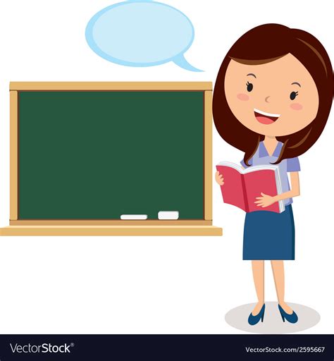 Cartoon Teacher Royalty Free Vector Image Vectorstock