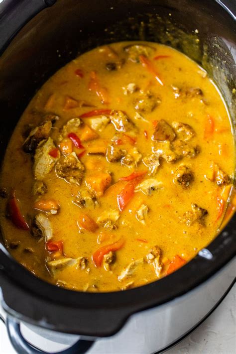 Slow cooker chicken curry easy + healthy