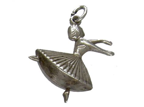 Silver Ballerina Charm 285e6 The Antique Jewellery Company