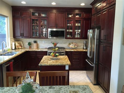 Kitchens With Cherry Cabinets For Living Room Home Design Ideas